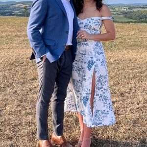 Reformation Bridgton Linen Dress in Corsica